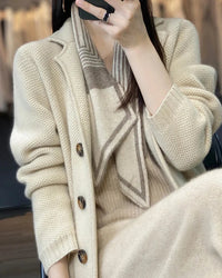 Pure Wool Stand Collar Cardigan
