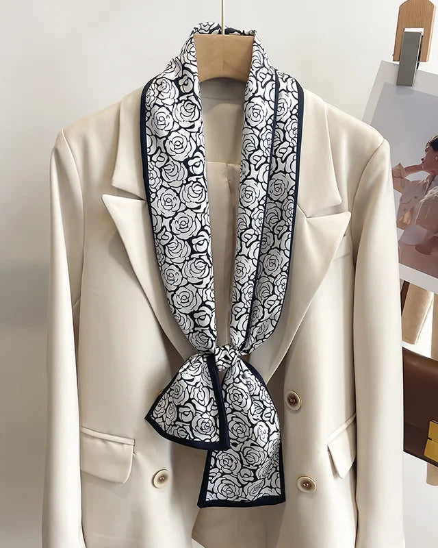 Women's Printed Silk Scarf & Shawl