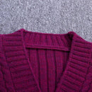 Twist Short V-Neck Single-breasted Knitted Cardigan