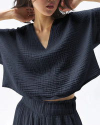 Cotton Oversized V-Neck Tee
