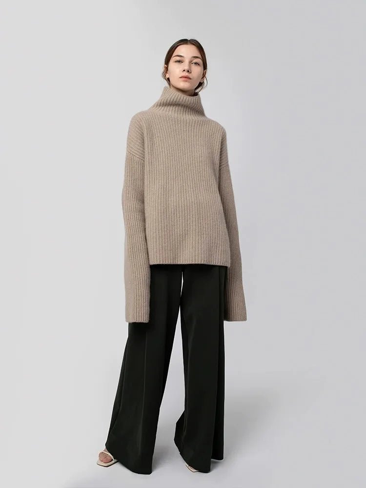 Turtleneck Loose Fit Cashmere Sweater