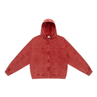 100% Cotton Retro Washed Zipper Hoodies