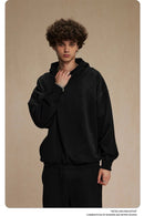 Solid Washed Distressed Ripped Hoodies