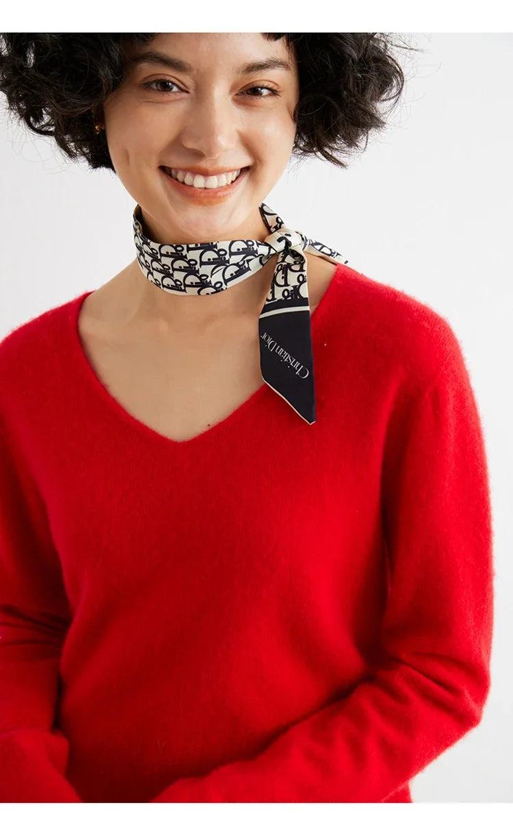 V-Neck Cashmere Basic Jumper