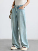 High Waisted Wide Leg Denim Pants
