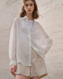 Casual Loose Single-Breasted Long-Sleeved Shirt