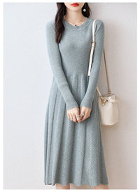 Merino Wool Knitted Sweater Dress