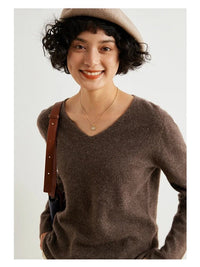 V-Neck Cashmere Basic Jumper