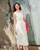 Sleeveless Fashion Waist-Defining Dress