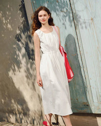 Sleeveless Fashion Waist-Defining Dress