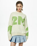 Oversized O-neck Knitted Pullover