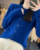 Mink Cashmere Polo Cardigan