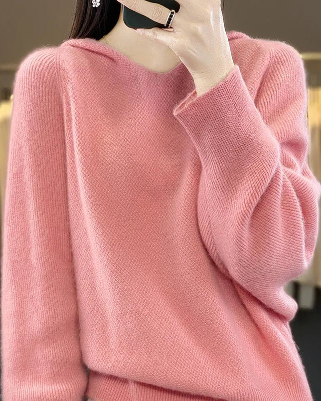 Hooded Wool Knitted Sweater