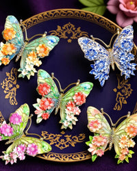 Colorful Butterfly-Shaped Brooch