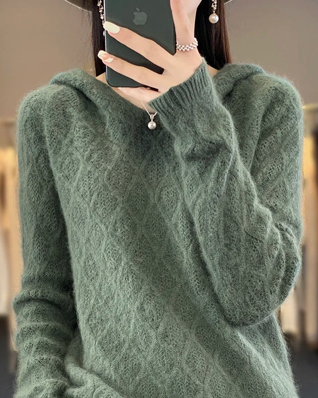 Mink Cashmere Hooded Sweater