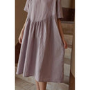 Round Neck Cotton Double-layer Nightdress