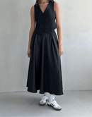 Elegant Satin High Waist Maxi Skirt