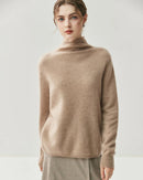 Cashmere Reversible Turtleneck Cardigan Sweater