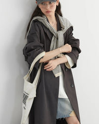 Belted Cotton Lyocell Trench Coat