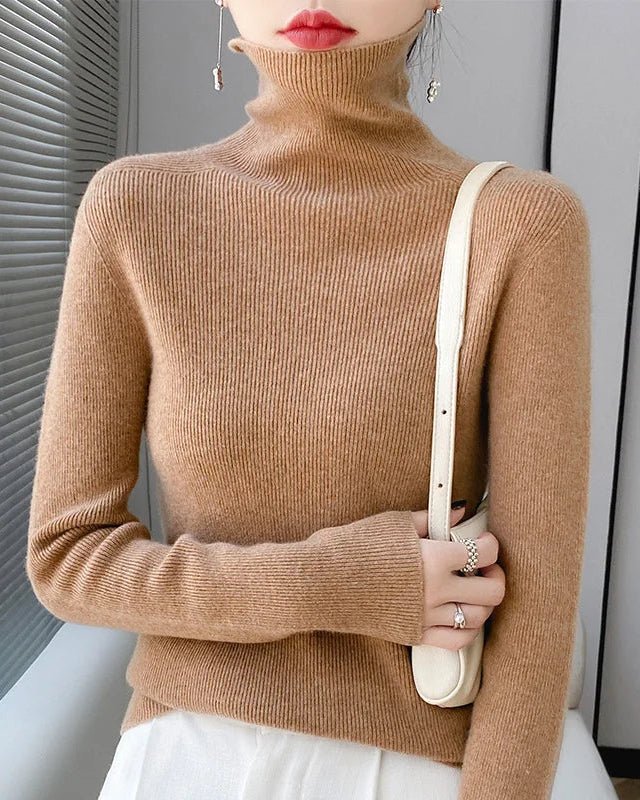 Cashmere Turtleneck Slim-Fit Pullover Sweater