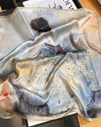 New Women's Silk Printed Scarf