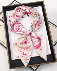 Multifunction Paisley Square Silk Scarf