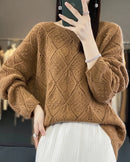 Crochet Hollow Knit Wool Sweater
