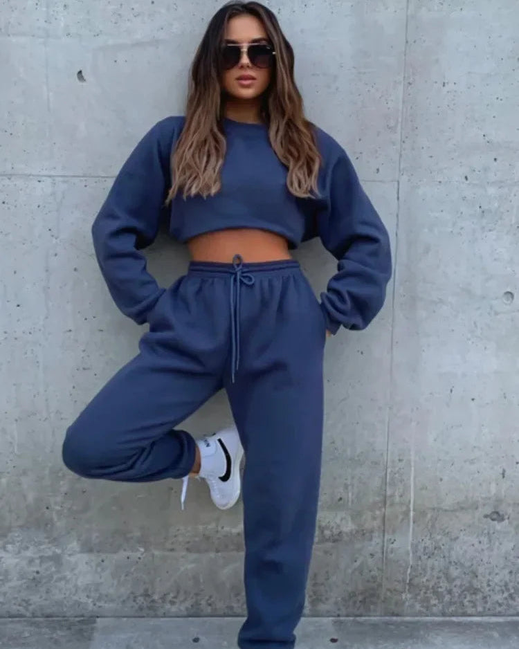 Thicken Sweatshirt & Pants Set