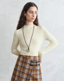 Half-Collar Wool Superfine Seamless Sweater