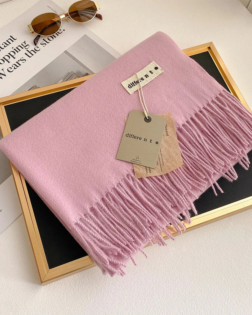 Faux Cashmere Thick Wrap Scarf in Colors