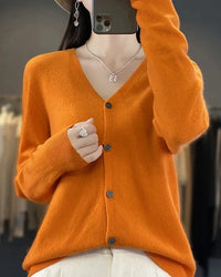 Merino Wool V-Neck Cardigan