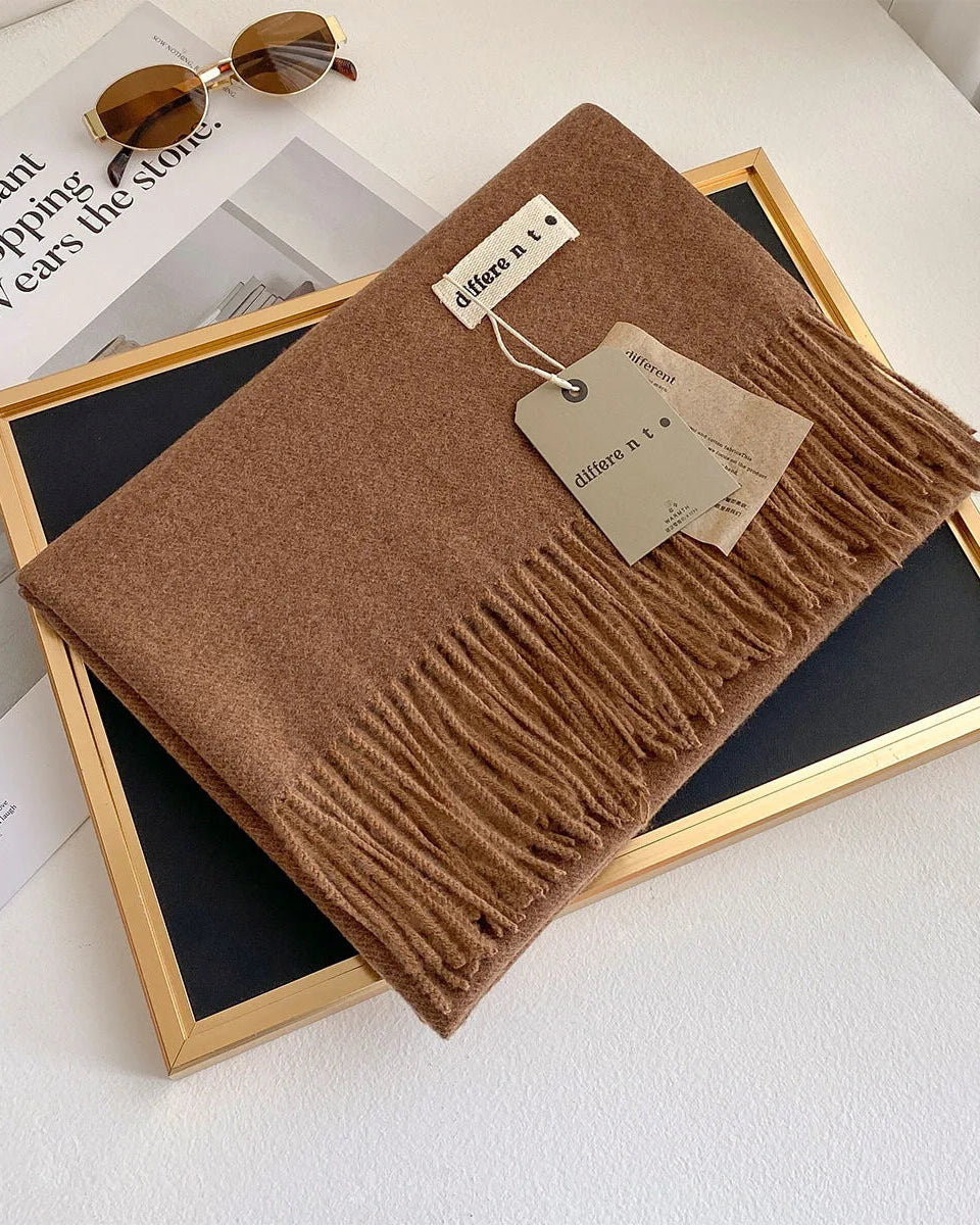 Faux Cashmere Thick Wrap Scarf in Colors