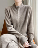 Raglan Merino Wool Zip Cardigan