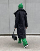 Belted Quilted Long Puffer Coat
