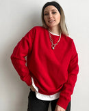 Loose-Fit Pure Cotton Pullover Sweatshirt