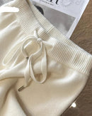 Wool High-Waisted Loose Straight-Leg Trousers