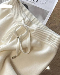 Wool High-Waisted Loose Straight-Leg Trousers