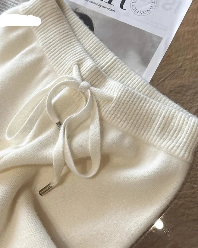Wool High-Waisted Loose Straight-Leg Trousers