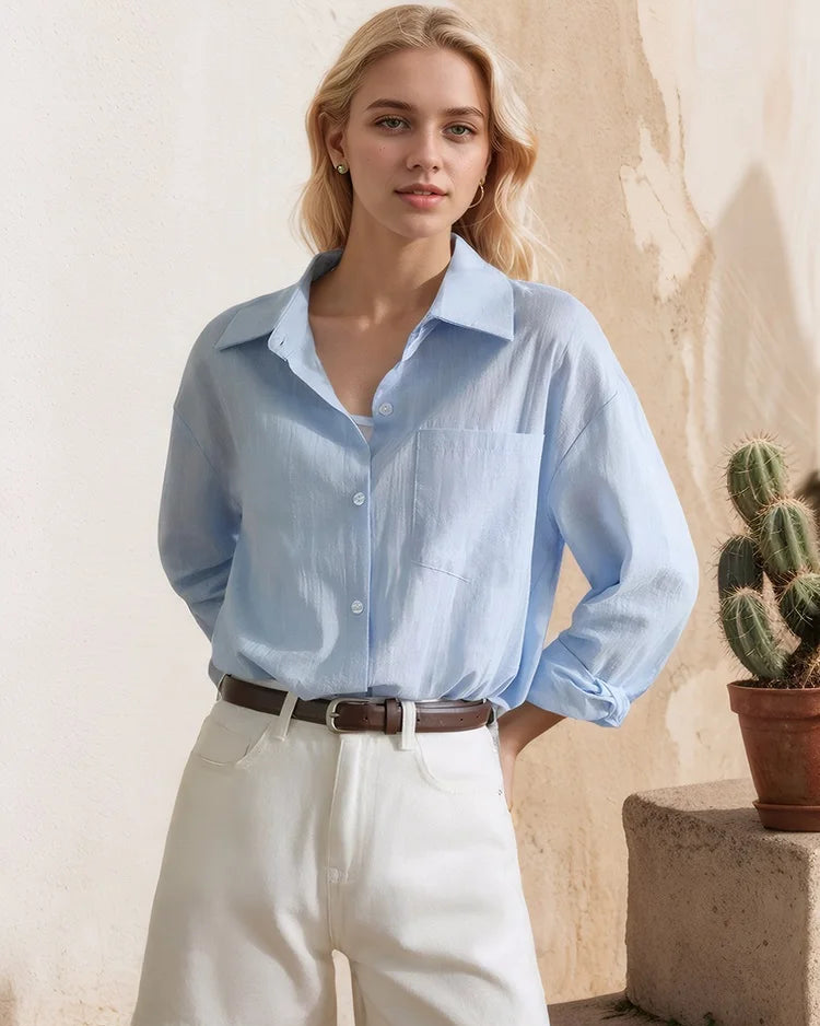 Oversized Cotton Linen Shirt