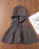 Hooded Wool Shoulder Cape