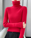 Wool Long-Sleeved Turtleneck Slim Fit Sweater