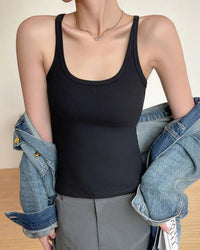 Ribbed Stretch Sleeveless Essential Camisole