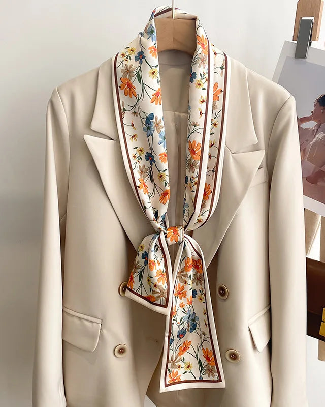 Women's Printed Silk Scarf & Shawl