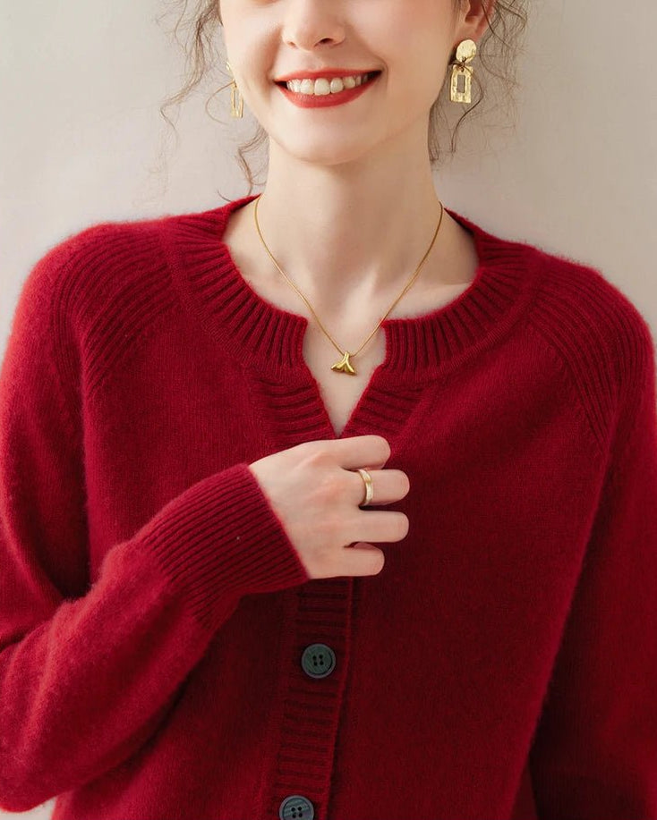 Cashmere Knitted Short Cardigan