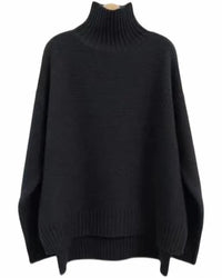 Thick Cashmere Mock Neck Sweater