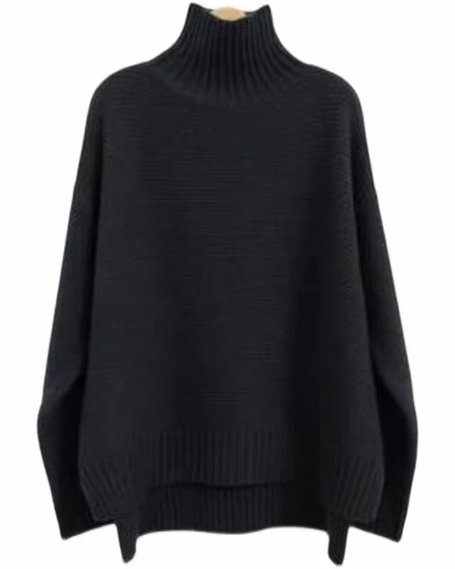 Thick Cashmere Mock Neck Sweater