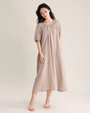 Relaxed Cotton Short Sleeve Sleep Dress