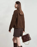 Elegant And Versatile Round Neck Knit Cardigan