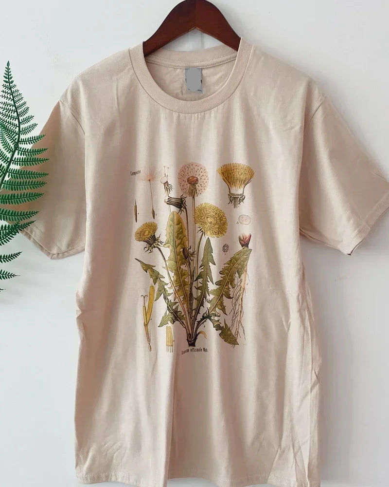 Dandelion Botanical Print T-Shirt