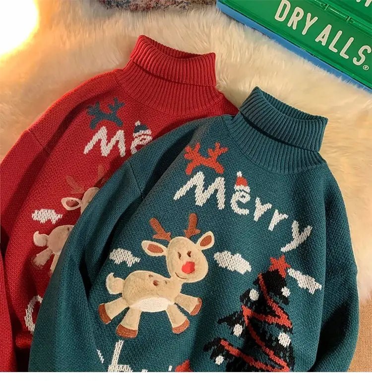 Turtleneck Christmas Sweater Ugly Sweater